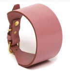 ICONIC klasszikus bőr nyakörv, pink