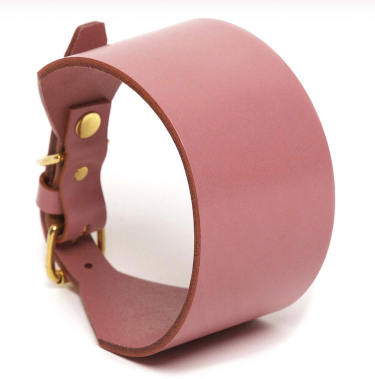 ICONIC klasszikus bőr nyakörv, pink