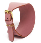 ICONIC klasszikus bőr nyakörv, pink